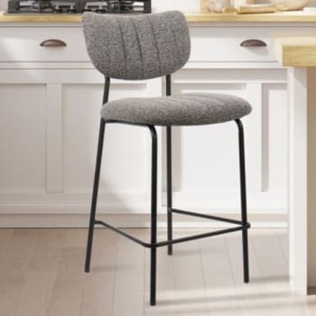 Tabouret de bar Georgi | 46 x 53 x 97 cm | Gris foncé