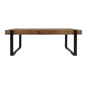 Table basse Norton 130x60 cm - teck/fer recyclé