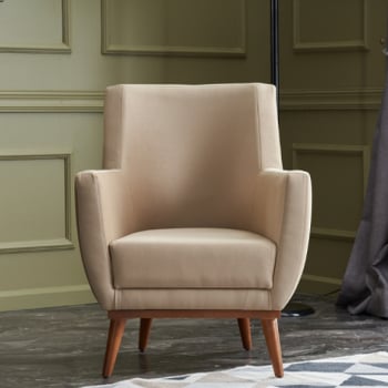 Chaise Wing stylisée | Confortable et moderne | Couleur crème