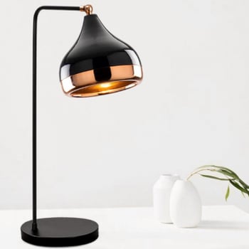 Lampe d'appoint Odiel ⌀17 cm-noir/cuivre