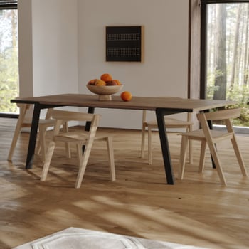 Table à manger Drina 200 x 100 cm-bois de noyer