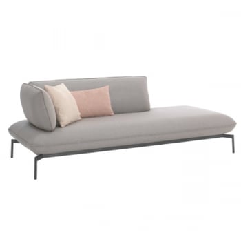 Chaise longue de jardin Todo | 220 x 95 x 80 cm | Gris clair