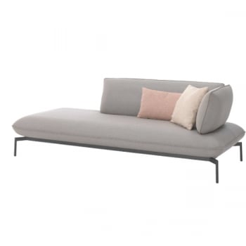 Chaise longue de jardin Todo | 220 x 95 x 80 cm | Gris clair