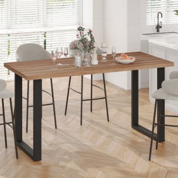 Table de bar Alexander - 180x80x93cm - vieux chêne