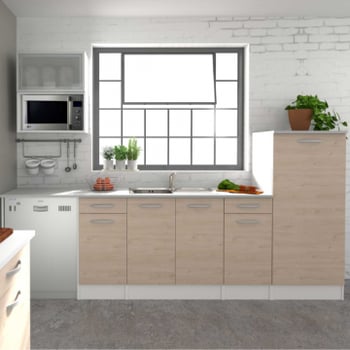 Ensemble de cuisine Eko 2 | sans appareils | décor chêne