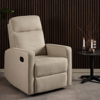 Fauteuil relax Asila avec inclinaison manuelle - beige