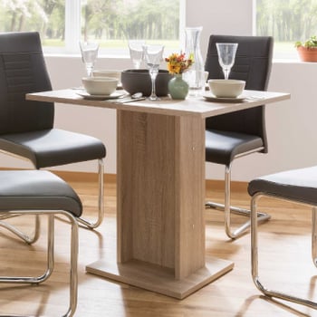 Table à manger Christina 80cm - décor en chêne