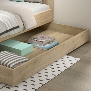 Tiroir de lit Sammie 90x190cm - décor chêne