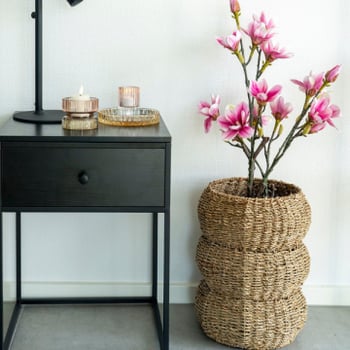 Arbre Magnolia Artificiel - Vert/Rosa 75 cmgetHeight PE Plastic