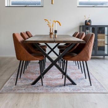 Tapis Havana bleu et orange - 160x230 cm