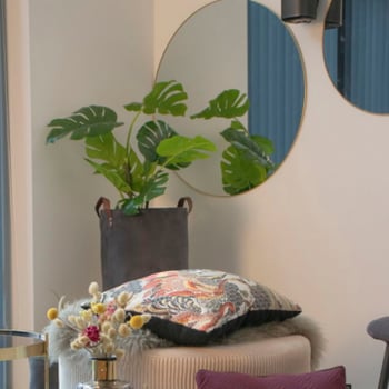 Miroir Jersey - aspect laiton Ø80 cm