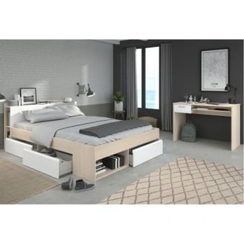 Ensemble de chambre Most | Lit double avec espace de rangement et bureau