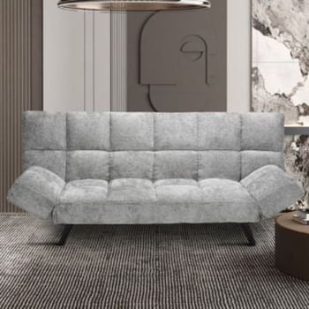 Canapé-lit Bulca | Avec matelas en mousse froide | 182 x 82 x 87 cm | Gris