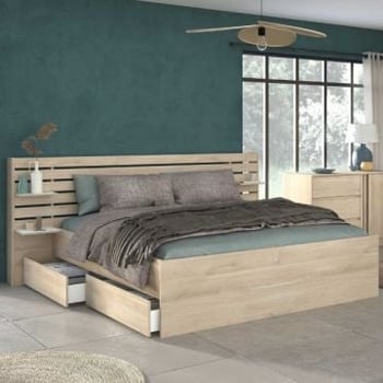 Ensemble de chambre à coucher Escale | Lit double, ensemble de tiroirs de lit