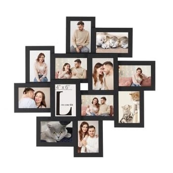 Ensemble cadre photo Eustice | 63,3 x 3,6 x 63,3 cm | Noir