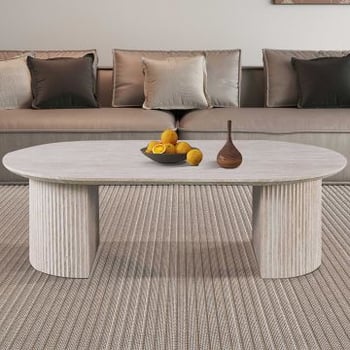 Table basse Lagos - 120x70x38cm - travertin
