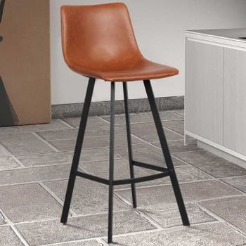 Tabouret de bar Ozan 78cm - cognac