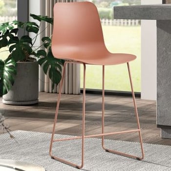 Tabouret de bar Marie-couleur terre cuite