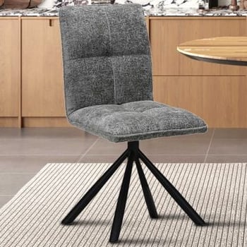 Chaise pivotante Jackson | 45 x 59 x 91 cm | Gris plomb