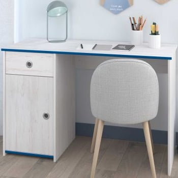 Bureau Smiley 121cm - blanc/rose ou bleu