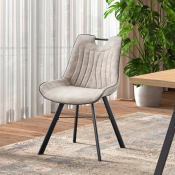 Chaise de salle à manger Paco - gris clair 