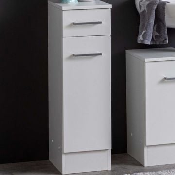 Armoire salle de bains Ricca 25cm 1 porte & 1 tiroir - blanc 