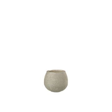 Photophore craquele boule verre gris