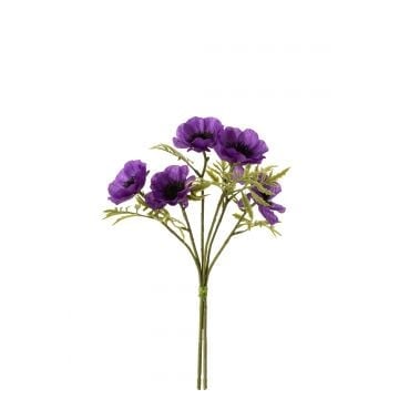 Bouquet coquelicot plastique mauve