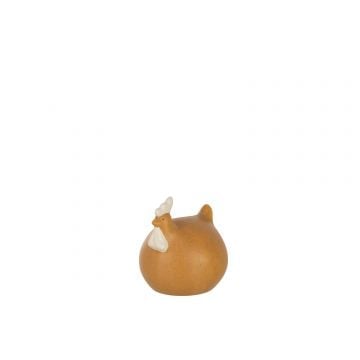 Poule ceramique ocre small