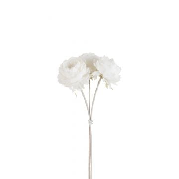Bouquet peony 3 pieces polyester blanc