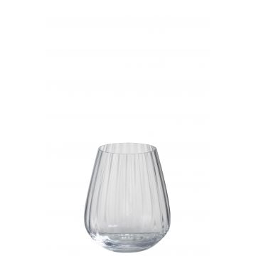 Verre a eau lignes verre transparent