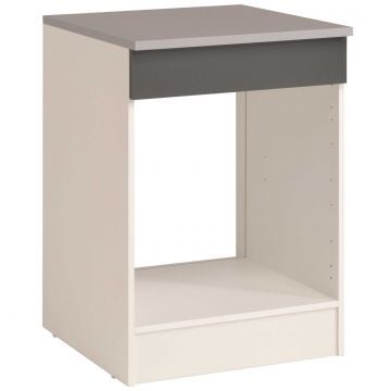 Meuble bas Oke 60 cm pour four et plaque de cuisson - gris