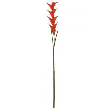 Branche heliconia plastique orange
