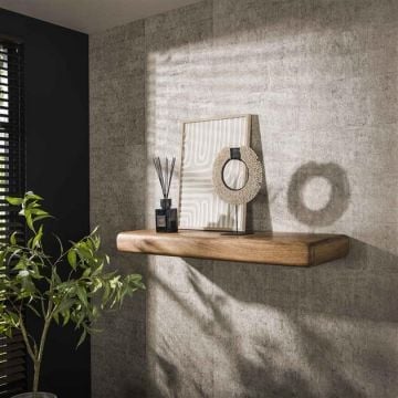 Etagère murale Solange 118 cm- bois de manguier massif couleur sable
