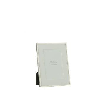 Cadre photo passe partout bord fn 10x15 metal argent small