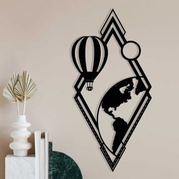 Wallity - Accessoire mural décoratif en métal | 100% métal | Noir