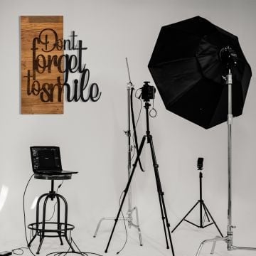 Wallity Accessoire mural décoratif 100% METAL en noyer noir
