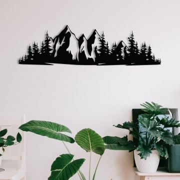 Accessoire mural décoratif en métal Wallity - 100 % métal, noir