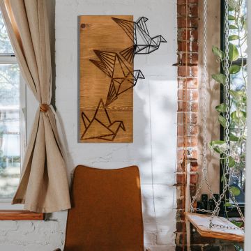 Wallity | Accessoire mural décoratif en bois | 100% métal | Noyer noir