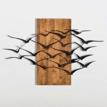 Wallity Accessoire mural décoratif en bois | 100% métal | Noyer noir