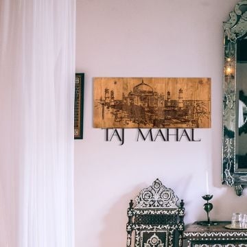 Wallity Accessoire mural décoratif en bois | 100% métal | Noyer noir