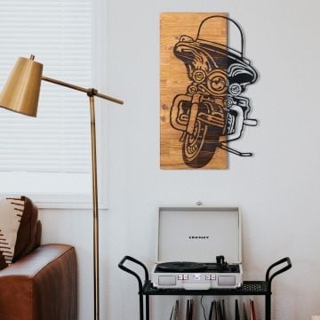 Wallity Accessoire mural décoratif en bois | 100% METAL | Noyer noir-1