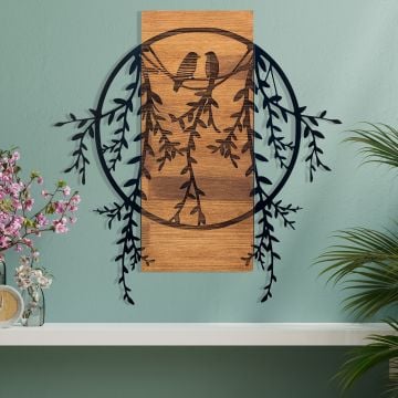 Wallity en bois | Accessoire de décoration | 100% métal | Noyer noir