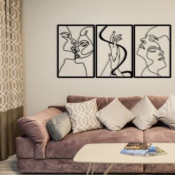 Wallity Accessoire mural décoratif en métal | 100% métal | Noir