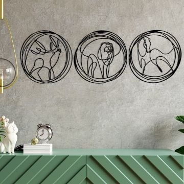 Wallity Décoration murale en métal | 100% métal | Noir