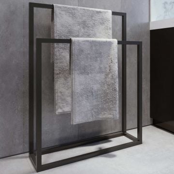 Etagère de salle de bain Woody Fashion | 60 x 21 x 89 cm | Noir