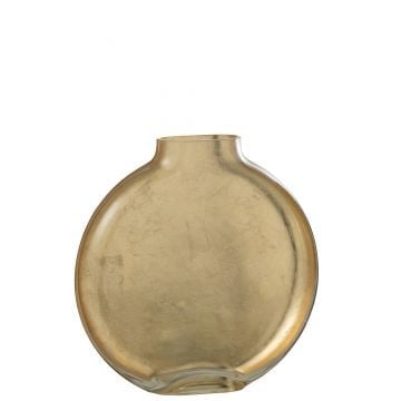 Vase miki verre transparent/or large
