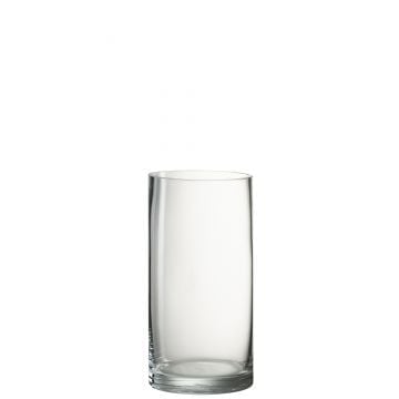 Vase cylindrique verre transparent small