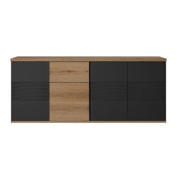 Buffet Magda | 208 x 47 x 87 cm | Marron Mat Noir