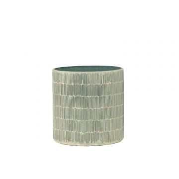 Photophore mosaique verre gris large